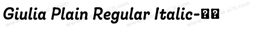 Giulia Plain Regular Italic字体转换